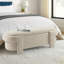 Banc de rangement Sherpa, banc d'entrée ovale rembourré avec compartiment caché, siège d'appoint moderne-1552690366