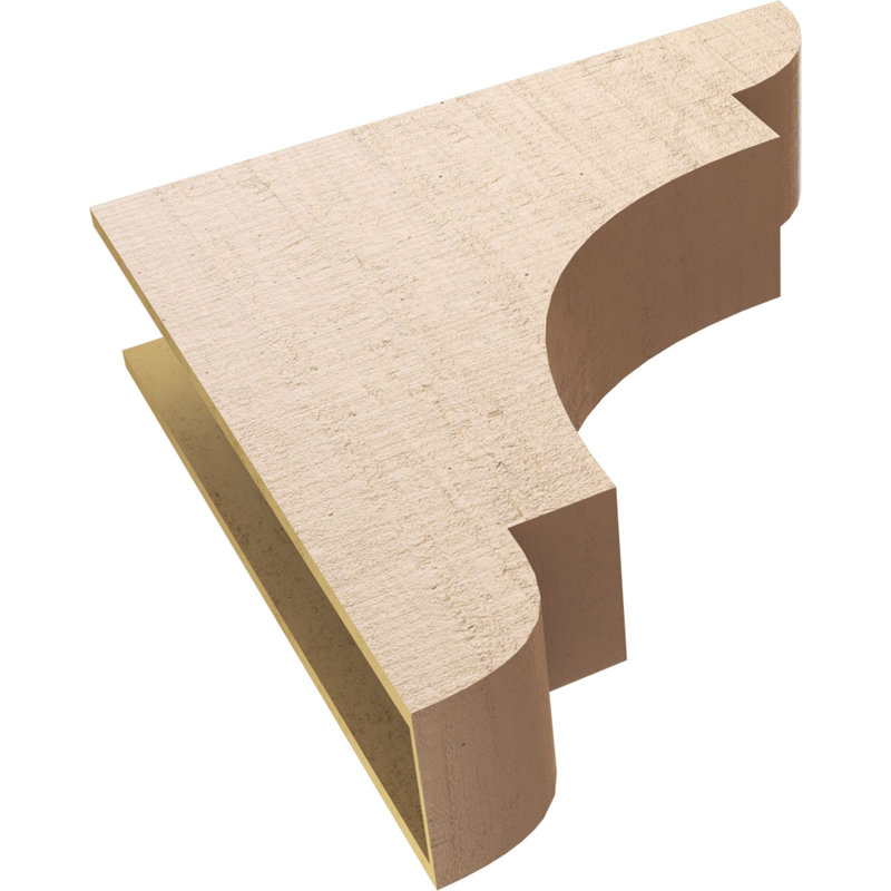 New Brighton cèdre brut grain de bois TimberThane Corbel, apprêté brun clair, H 36 po x l 9 po x P 36 po