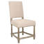 Chaise d'appoint rembourrée en lin fleur taupe