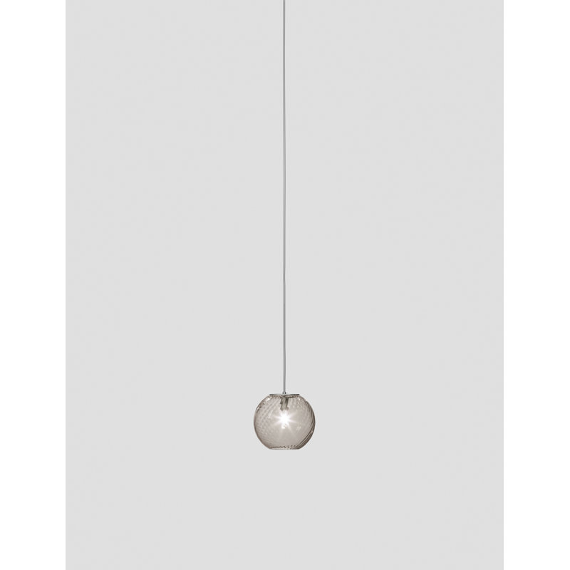 Oto 1 - Light Pendant, Smoky Striped, 85" H x 7" W x 7" D