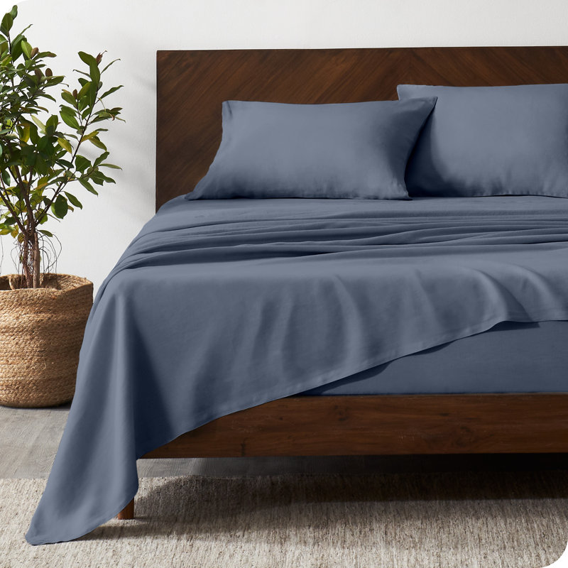 Indigo Queen Organic Linen Sheet Set