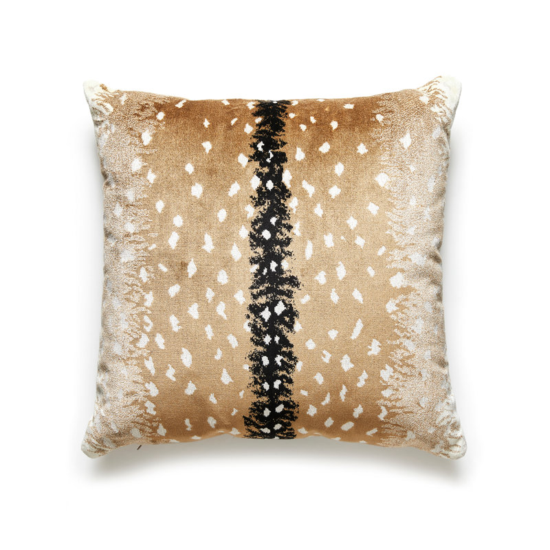 Wild Glamour Square Pillow Cover & Insert, Fawn