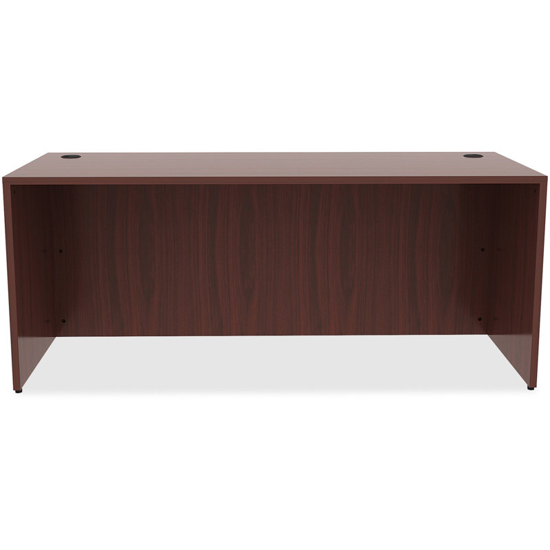 Essentials Series Desk Shell, Mahogany, 29.5" H x 72" W x 30" D