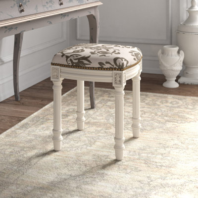 Areion Philomene Solid Wood Vanity Stool