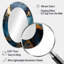 Miroir décoratif ovale abstrait en métal doré et bleu V-338300270