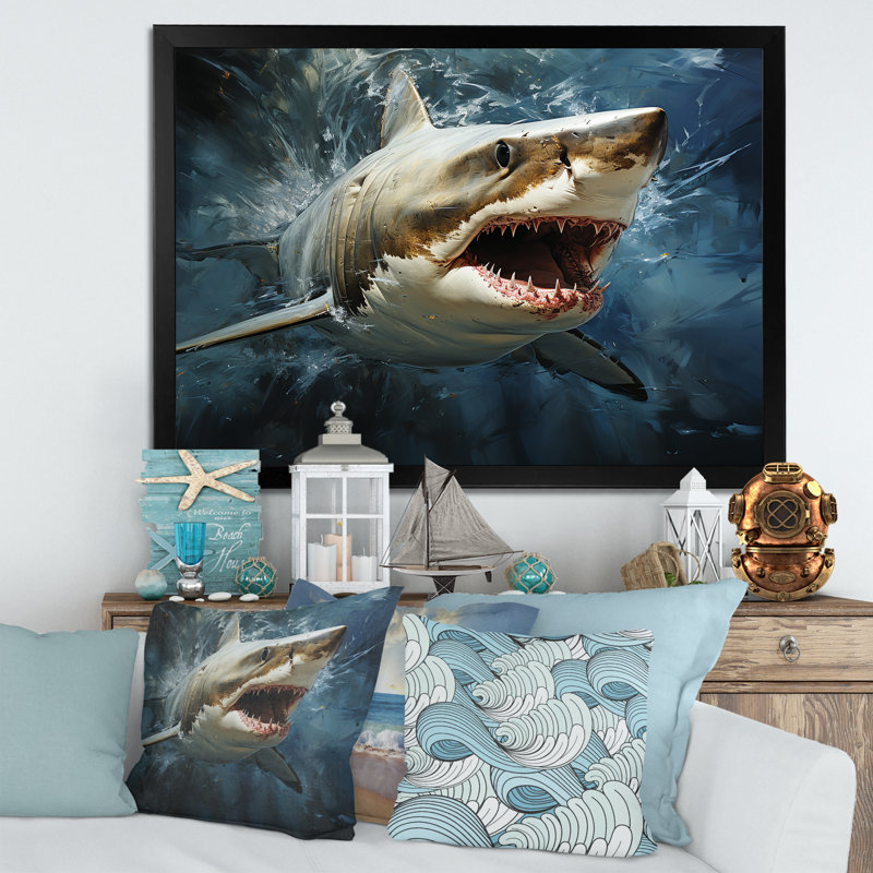 Sark Mako Momentum sur impression sur toile, H 24 po x l 32 po x P 1 po, Cadre simple noir
