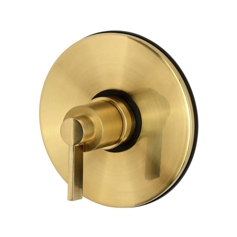 Kingston Brass NuvoFusion Single-Handle Pressure Balanced Shower Valve and Trim Set - Valve Included, Brushed Brass