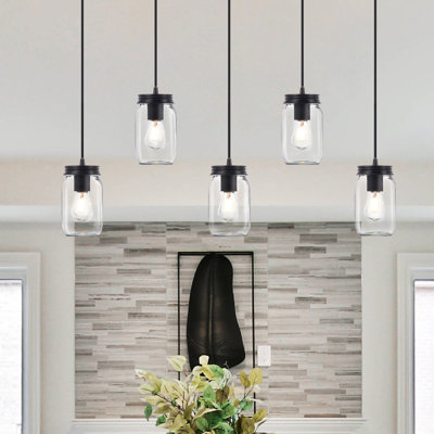 Gwilym 5 -Light Kitchen Island Jar Pendant