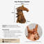 Natural Handmade Horse Wooden Garden Statue Solid Teak Outdoor Rustic Animal Sculpture For Garden