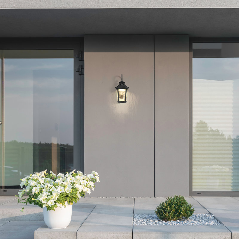 Coman Black 19"  LED outdoor wall light with Photocell sensor