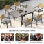 Ensemble repas d'extérieur en acier pour 6 personnes avec coussin Aiden