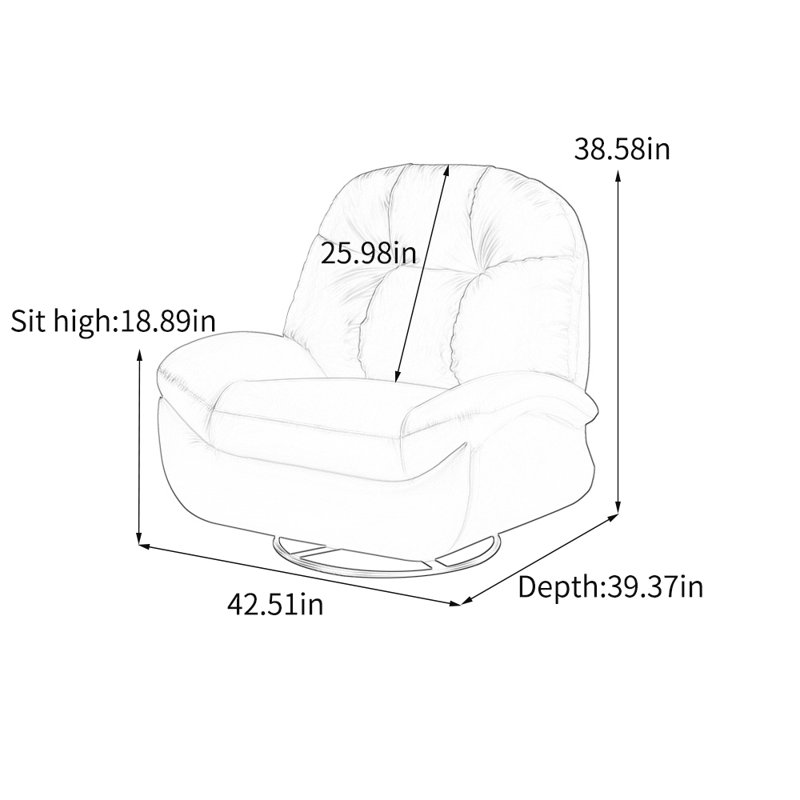 Minimalist recliner is ergonomically designed, Brown