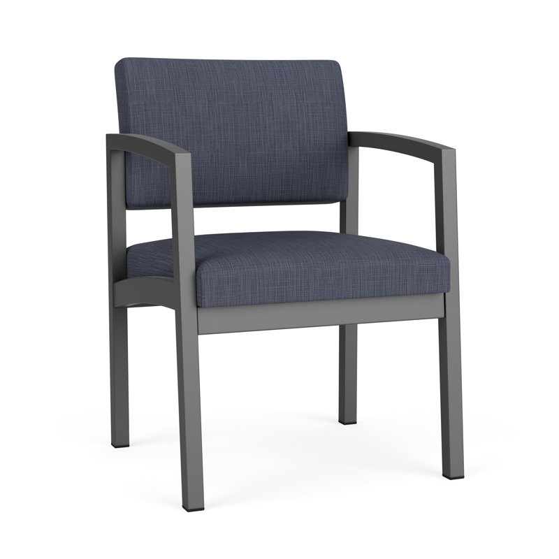 Chaise en acier Lenox, Gris anthracite, Plot Line Navy