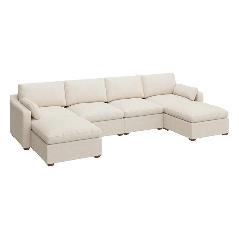 Canapé modulaire Abramson, Chenille blanche