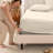 260 Thread Count Organic Cotton Percale Fitted Sheet-110687271-70040825