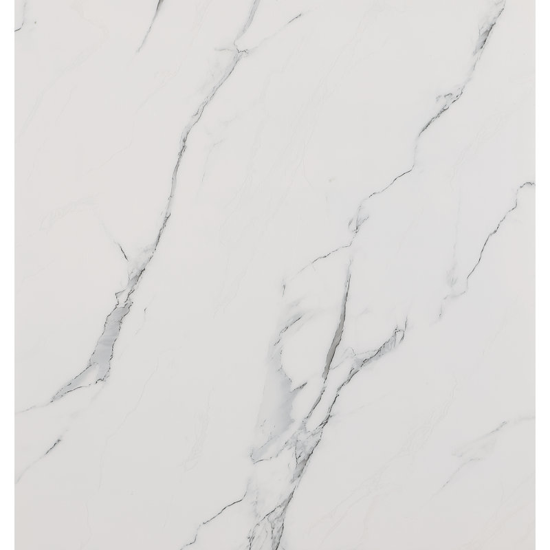 White Marble and Silver 3-Piece Coffee Table Set