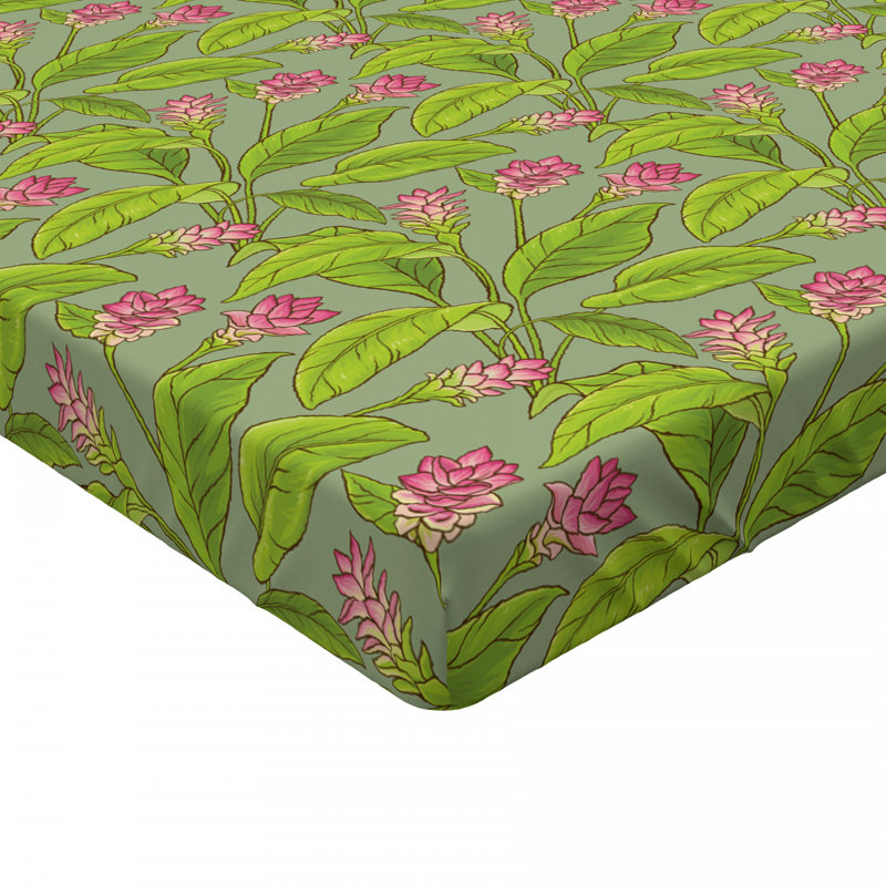 Microfiber Floral Fitted Sheet, Full Fitted Sheet