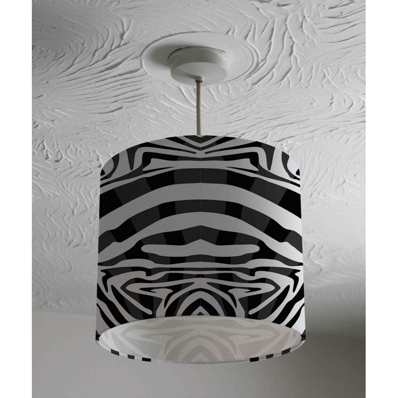 Cotton Drum Pendant Shade ( Uno ), 22cm H x 25cm W x 25cm D