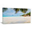 «Summer Beach with Palm Leaves», reproduction de photo sur toile tendue-26150492-33308338