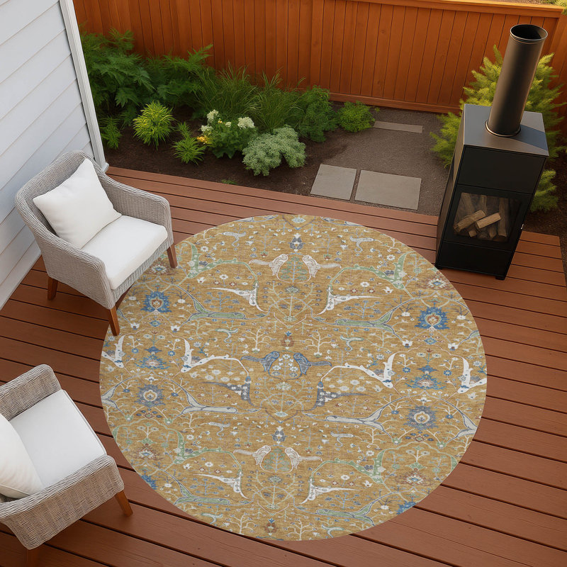 Tapis d'intérieur / extérieur lavable à la machine Boruta ACN2250 Global, Rond 8 pi