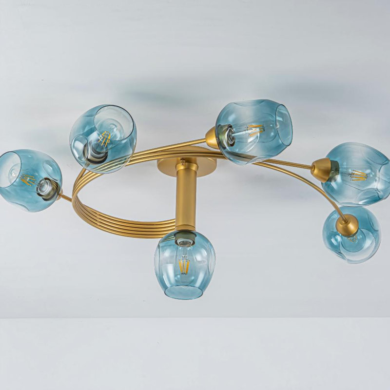 Glass Semi Flush Mount