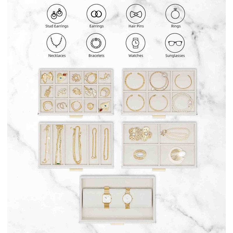 Berten Jewelry Box +, White