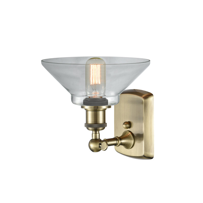 Wenzel Armed Sconce, Incandescent , Clear