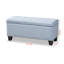 Repose-pieds rembourré avec rangement Sancerre en tissu bleu clair, H 15,59 po x l 34,79 po x P 14,7 po
