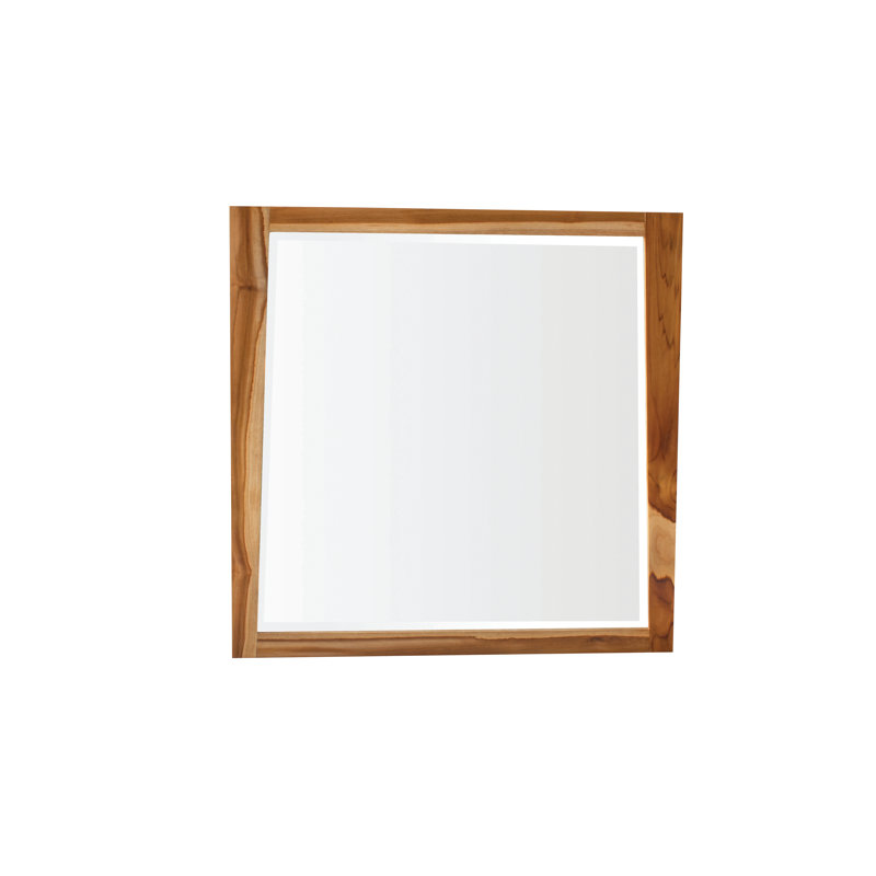 EcoDecor's Significado Beveled Bathroom Mirror, Vanity Mirror, Wood Mirror, Rectangle Mirror, Natural Wood Mirror, Hanging Mirror, iin Earthy Teak
