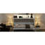 Lit simple TG avec bureau, Couleur blanche. Produit en bois massif et pour un bureau à domicile polyvalent ou des lumières de la taille d'une chambre d'amis, blanc. Composé à l'aide
