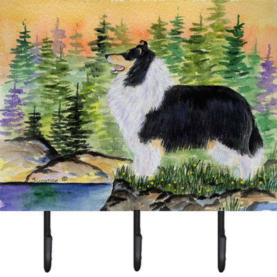 Porte-laisse collie et crochet à clé