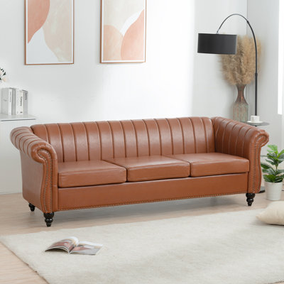 Cyrita 83.46'' Rolled Arms Chesterfield Sofa -  Alcott HillÂ®, 7A3F6A86D9EC4BC5A9F3AA292D05BF7B