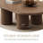 Wooden Tv Stand & Coffee Table Set Of 2, Wave-Textured Tv Console With Storage Drawers, Cloud Center Tables With Spacious Top For Living Room, Bedroom