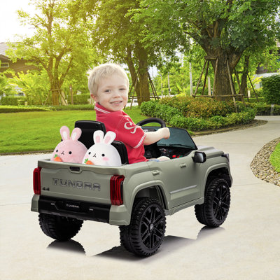 12V Licensed Toyota Tundra Kids Ride-On Truck - Parent Remote Control - 3 Speeds, LED Lights, Music, Spring Suspension, Seat Belt