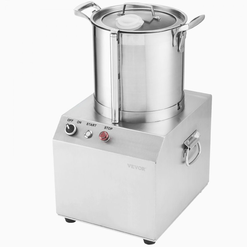 Robot culinaire et hachoir à légumes, hachoir de 10,6 pintes en acier inoxydable de qualité alimentaire avec 2 pales en S supplémentaires, idée pour hacher les légumes, les fruits, les céréales et les noix