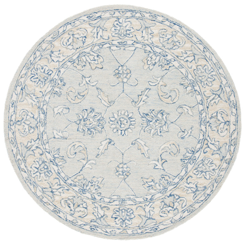 Schmier Hand Tufted Wool And Cotton With Latex Oriental Rug, Round 3'