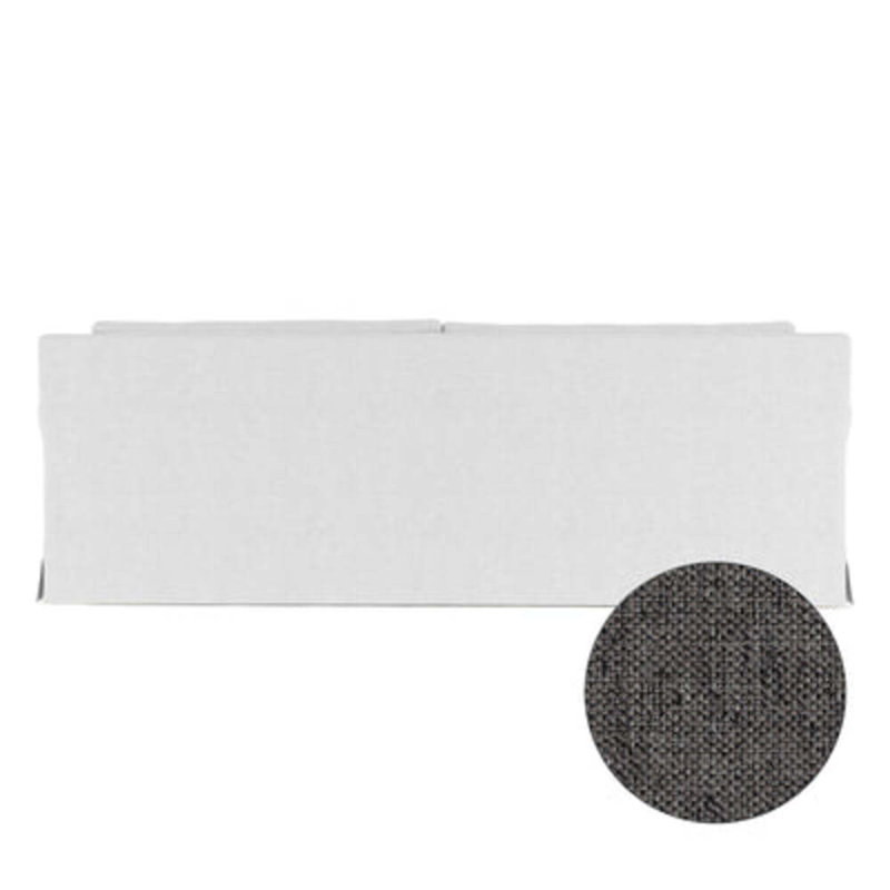 Canapé Ludlow, H 34 po x l 120 po x P 38 po, Patiné, Lin tissé caillou graphite