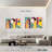 Retro Geometric Abstract X Multi Piece Canvas Print-93059184