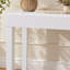 Console moderne, canapé Amy, blanc