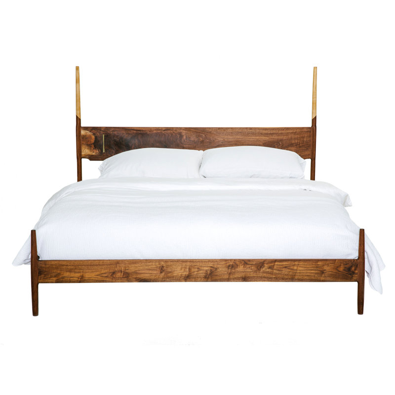 Dansk Solid Wood Bed, Queen, Walnut/Maple