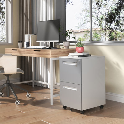 Armoire de base double en bois massif gris clair Shaker