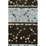 Jamaris Floral Hand Knotted Wool Driftwood Brown Area Rug