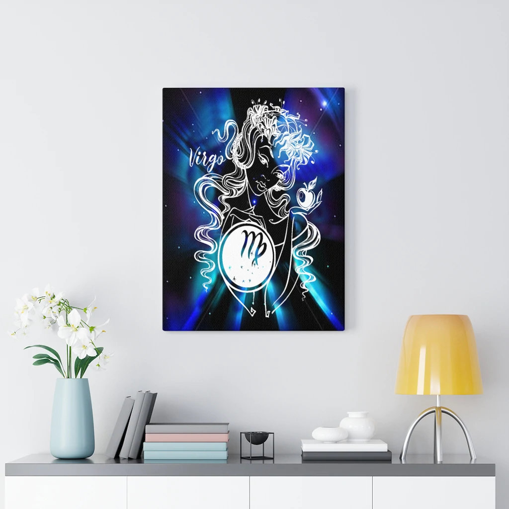 Virgo Zodiac Horoscope Sign Constellation - Wrapped Canvas Print