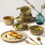 Gibson Elite James Street 16 Piece Stoneware Matte Reactive Double Bowl Dinnerware Set-93266728