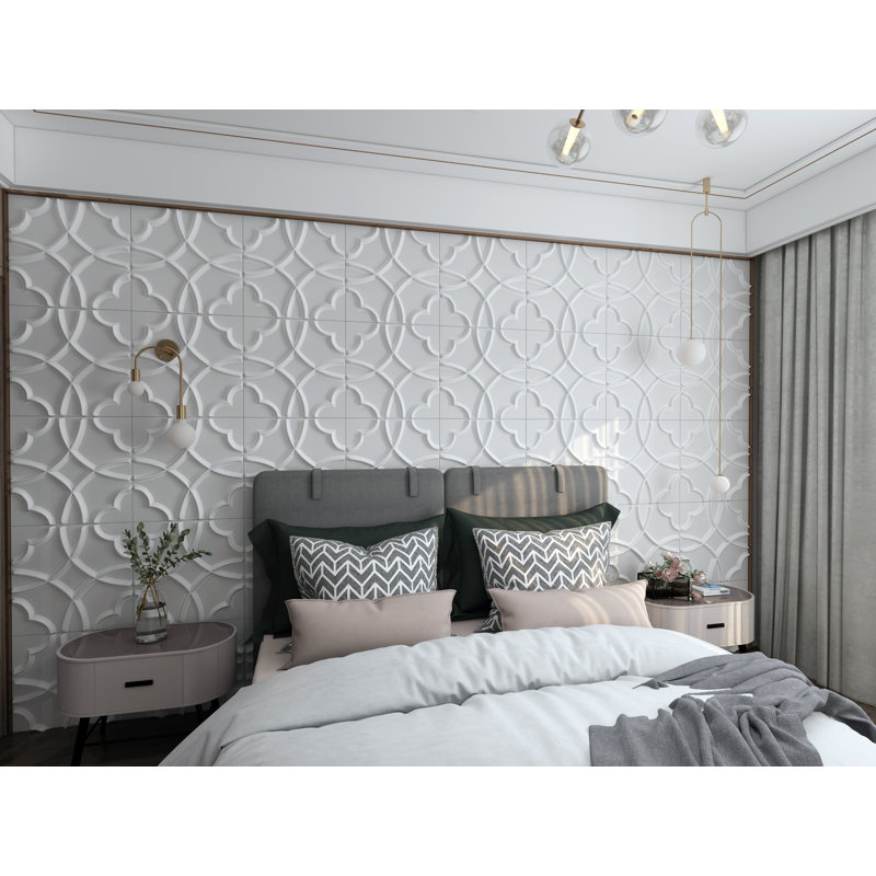 Panneau mural 3D blanc 19,7 po x 19,7 po Falkirk Ross (paquet de 10)
