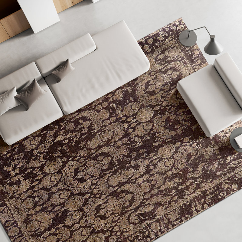 Ikat Area Rug, Rectangle 8' x 10'