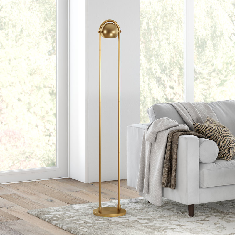 Delgado 64'' Novelty Floor Lamp, Brushed Brass, Brushed Brass