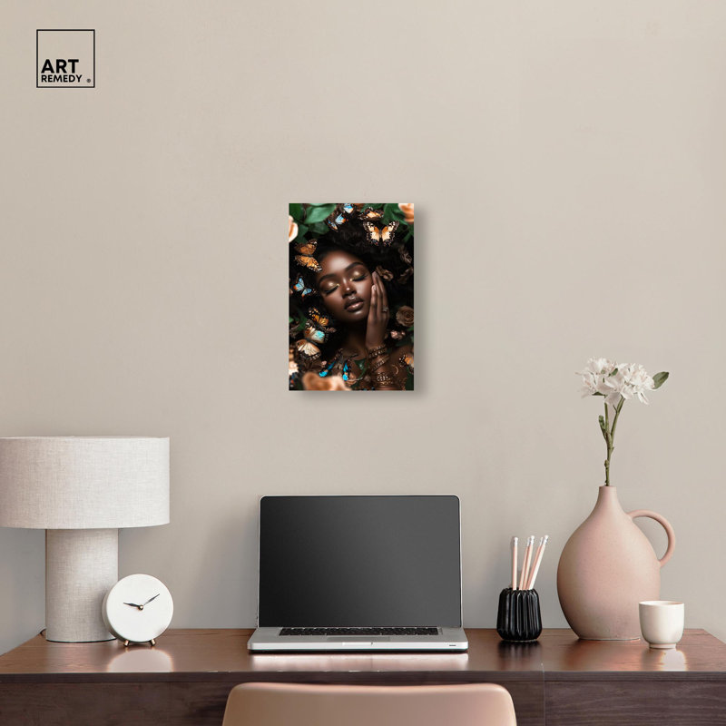«Dreaming of Butterflies and Whimsy», reproduction d'art sur toile par Art Remedy, H 15 po x l 10 po