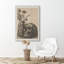 Moody crâne Moody gothique foncé crâne floral fleurs vase illustrations art moderne rustique-101791434-101791435
