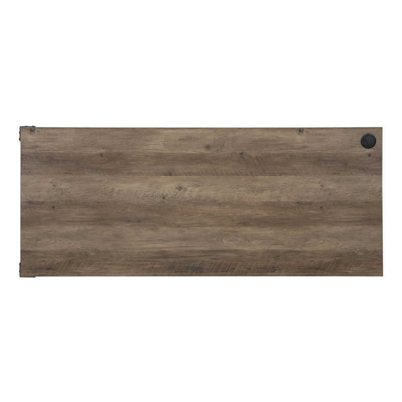 Bureau d'écriture Zakwani, H 29,56 po x l 65,03 po x P 65,03 po, Chêne / noir